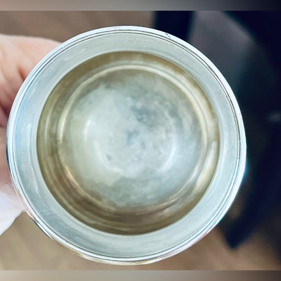 Silver Plated Hammered Kiddish Cup Goblet With Star Of David On Both Sides - Picture 4 of 10